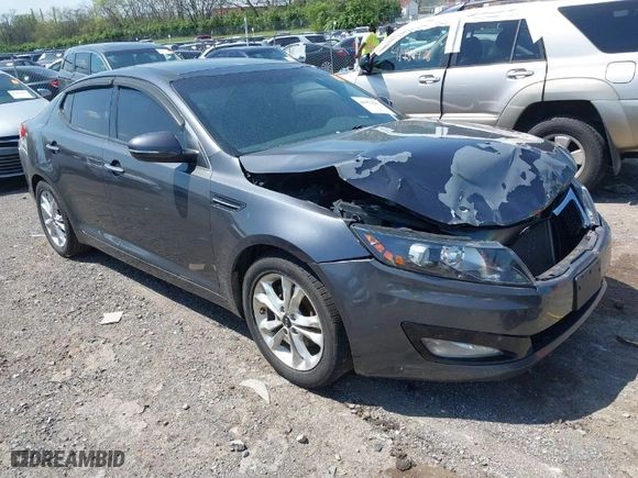 2011 Kia Optima EX with VIN KNAGN4A70B5191862, listed as a IAAI auction lot 41971997 with 146,392 mi miles. Bid and sale history available at carsss.com. Image 1.