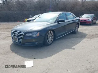 2012 Audi A8 L with VIN WAURVAFD7CN004673, listed as a IAAI auction lot 41768222 with 108,982 mi miles. Bid and sale history available at carsss.com. Image 18.
