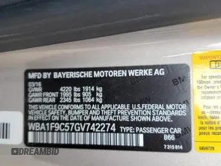 2016 BMW 2 Series 228i with VIN WBA1F9C57GV742274, listed as a Copart auction lot 53837825 with 73,564 mi miles and Salvage Title. Bid and sale history available at carsss.com. Image 12.