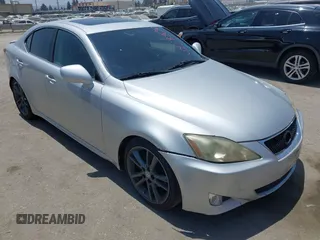 2006 Lexus IS 250 with VIN JTHBK262765003804, listed as a IAAI auction lot 42588630 with 212,340 mi miles and . Bid and sale history available at DreamBid. Image 1.