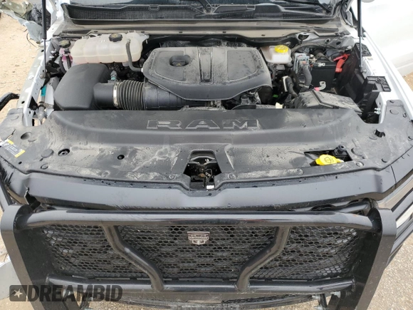 2025 Ram 1500 with VIN 1C6SRFNP3SN608731, listed as a Copart auction lot 42636735 with 7,736 mi miles and Salvage title. Bid and sale history available at DreamBid. Image 11.