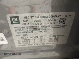 2019 Buick Encore Preferred with VIN KL4CJASB0KB858150, listed as a IAAI auction lot 42054631 with 43,624 mi miles. Bid and sale history available at carsss.com. Image 9.