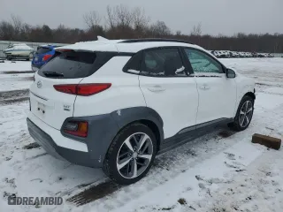 2021 Hyundai Kona Limited with VIN KM8K3CA53MU731771, listed as a Copart auction lot 43697275 with 43,539 mi miles and Salvage Title. Bid and sale history available at carsss.com. Image 3.