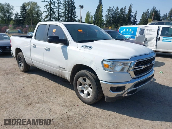 2022 Ram 1500 Big Horn with VIN 1C6RREBT5NN273048, listed as a IAAI auction lot 42229009 with 58,448 mi miles and . Bid and sale history available at DreamBid. Image 1.