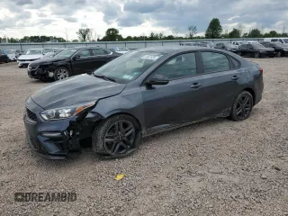 2021 Kia Forte GT-Line with VIN 3KPF34AD3ME336846, listed as a Copart auction lot 61807425 with 36,711 mi miles and Salvage title. Bid and sale history available at DreamBid. Image 1.