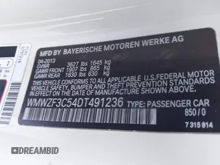 2013 MINI Clubman z VIN WMWZF3C54DT491236, wystawiony jako IAAI lot #41663705 z przebiegiem 90 046 mil mil oraz . Historia ofert i sprzedaży dostępna na DreamBid. Obrazek 9.