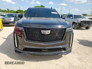 2024 Cadillac Escalade AWD V-Series z VIN 1GYS4HK95RR399949, wystawiony jako Copart lot #59360395 z przebiegiem 6 163 mil mil oraz Szkoda całkowita • Salvage title. Historia ofert i sprzedaży dostępna na DreamBid. Obrazek 5.