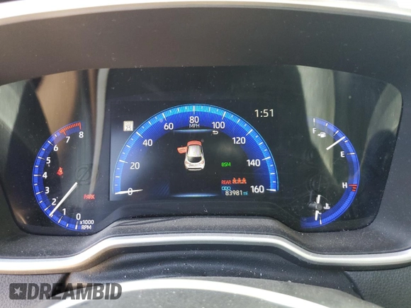 2019 Toyota Corolla Hatchback SE with VIN JTNK4RBE9K3028919, listed as a Copart auction lot 65791694 with 83,981 mi miles and Salvage Title. Bid and sale history available at carsss.com. Image 9.