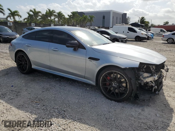 2022 Mercedes-Benz AMG GT with VIN W1K7X5KB5NA049451, listed as a Copart auction lot 51409145 with 26,506 mi miles and Salvage Title. Bid and sale history available at carsss.com. Image 4.