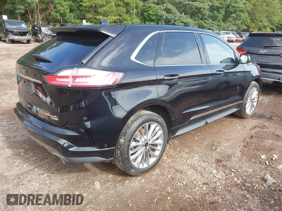 2020 Ford Edge Titanium with VIN 2FMPK3K98LBA66316, listed as a IAAI auction lot 42629838 with 75,086 mi miles and . Bid and sale history available at DreamBid. Image 4.