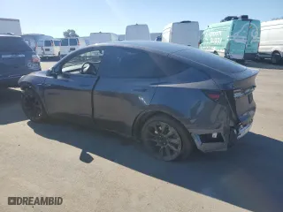 2021 Tesla Model Y Long Range with VIN 5YJYGAEE4MF160057, listed as a Copart auction lot 46144895 with 47,005 mi miles and Salvage Title. Bid and sale history available at carsss.com. Image 2.