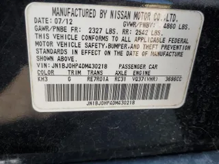 2013 Infiniti EX Journey with VIN JN1BJ0HP4DM430218, listed as a Copart auction lot 45912795 with Not provided miles and Salvage title. Bid and sale history available at DreamBid. Image 13.