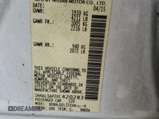 2015 Nissan Altima S with VIN 1N4AL3AP2FC420283, listed as a Copart auction lot 53757145 with 154,075 mi miles and Salvage Title. Bid and sale history available at carsss.com. Image 13.