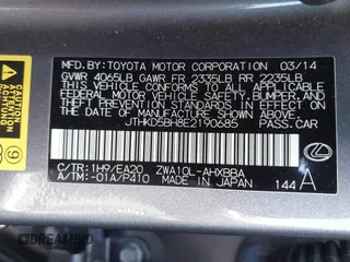 2014 Lexus CT 200h z VIN JTHKD5BH8E2190685, wystawiony jako IAAI lot #42235593 z przebiegiem 90 902 mil mil oraz . Historia ofert i sprzedaży dostępna na DreamBid. Obrazek 9.