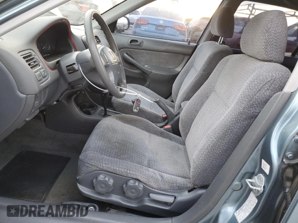 2000 Honda Civic LX with VIN 1HGEJ6672YL035550, listed as a Copart auction lot 50013625 with 158,221 mi miles and Salvage Title. Bid and sale history available at DreamBid. Image 7.