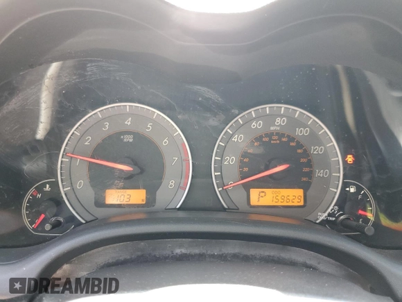 2010 Toyota Corolla with VIN 2T1BU4EE1AC501186, listed as a Copart auction lot 62558075 with 159,629 mi miles and Salvage title. Bid and sale history available at DreamBid. Image 9.