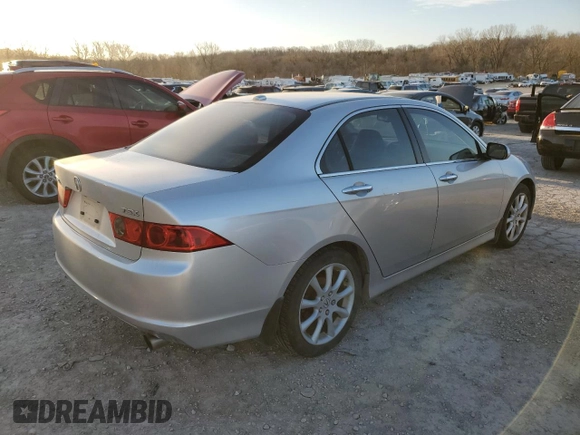 2008 Acura TSX Nav with VIN JH4CL96928C004574, listed as a Copart auction lot 49496135 with 257,168 mi miles and Salvage Title. Bid and sale history available at carsss.com. Image 3.