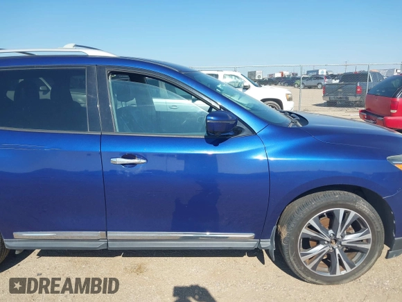 2017 Nissan Pathfinder Platinum with VIN 5N1DR2MN7HC682843, listed as a IAAI auction lot 42668614 with 86,880 mi miles and . Bid and sale history available at DreamBid. Image 13.