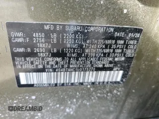 2020 Subaru Outback Limited с VIN 4S4BTANC1L3175770, выставлен на аукционе Copart как лот 44978555 с пробегом Не указан миль и Списание • Salvage title. История ставок и продаж доступна на DreamBid. Изображение 15.