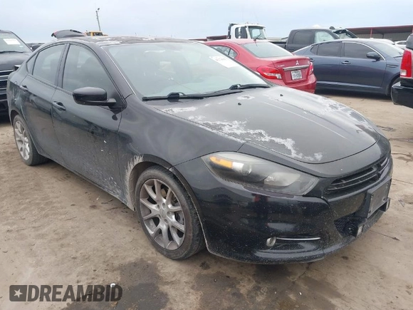 2013 Dodge Dart SXT with VIN 1C3CDFBA5DD107641, listed as a IAAI auction lot 41374161 with 163,847 mi miles. Bid and sale history available at carsss.com. Image 1.