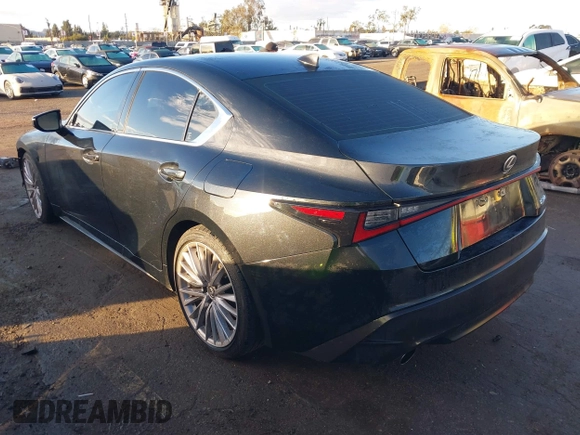 2023 Lexus IS with VIN JTHDA1D25P5125507, listed as a IAAI auction lot 41430942 with 17,453 mi miles. Bid and sale history available at carsss.com. Image 3.