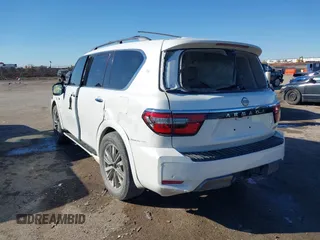 2021 Nissan Armada Platinum with VIN JN8AY2DA4M9371454, listed as a IAAI auction lot 41685753 with 1 mi miles. Bid and sale history available at carsss.com. Image 3.