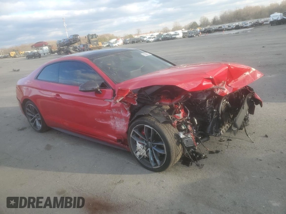 2018 Audi S5 Prestige z VIN WAUR4AF58JA038265, wystawiony jako Copart lot #83200584 z przebiegiem 68 900 mil mil oraz Szkoda całkowita • Salvage title. Historia ofert i sprzedaży dostępna na DreamBid. Obrazek 4.
