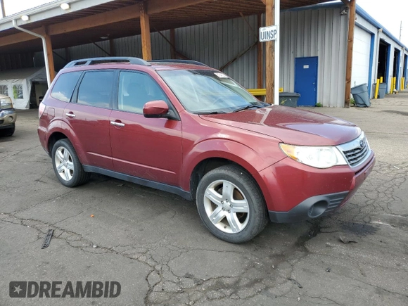 2009 Subaru Forester X with VIN JF2SH63609H795510, listed as a Copart auction lot 61041205 with 218,834 mi miles and Salvage title. Bid and sale history available at DreamBid. Image 4.