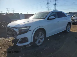 2023 Audi Q8 Premium with VIN WA1AVBF1XPD024739, listed as a Copart auction lot 88641505 with 21,585 mi miles and Salvage title. Bid and sale history available at DreamBid. Image 1.