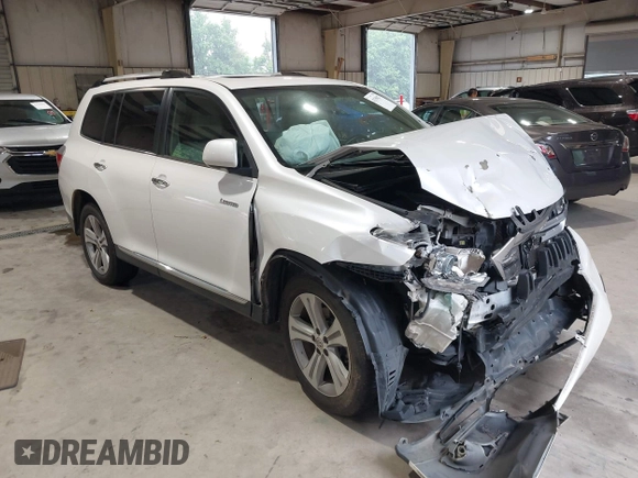 2013 Toyota Highlander Limited with VIN 5TDDK3EH9DS259911, listed as a IAAI auction lot 42350627 with 195,450 mi miles and . Bid and sale history available at DreamBid. Image 1.