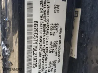 2009 Pontiac G8 GT with VIN 6G2EC57Y79L219725, listed as a Copart auction lot 43920734 with 150,365 mi miles and Salvage Title. Bid and sale history available at carsss.com. Image 12.