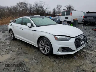 2022 Audi A5 Sportback Premium with VIN WAUABCF53NA014525, listed as a Copart auction lot 38280784 with 30,256 mi miles and Salvage Title. Bid and sale history available at carsss.com. Image 4.
