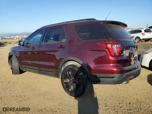 2019 Ford Explorer Sport with VIN 1FM5K8GT0KGB40554, listed as a Copart auction lot 89296575 with 58,274 mi miles and Salvage Title. Bid and sale history available at carsss.com. Image 2.