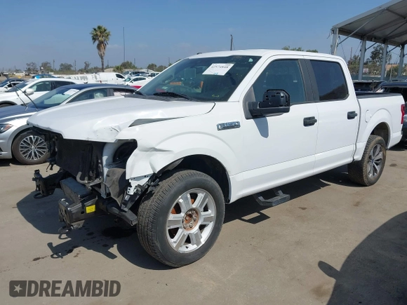 2019 Ford F-150 XL with VIN 1FTEW1EP1KKD58344, listed as a IAAI auction lot 42574848 with 54,133 mi miles and . Bid and sale history available at DreamBid. Image 17.