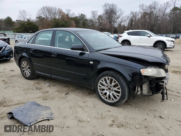 2008 Audi A4 2.0T with VIN WAUDF78E98A166786, listed as a Copart auction lot 84434984 with 182,093 mi miles and Salvage title. Bid and sale history available at DreamBid. Image 4.