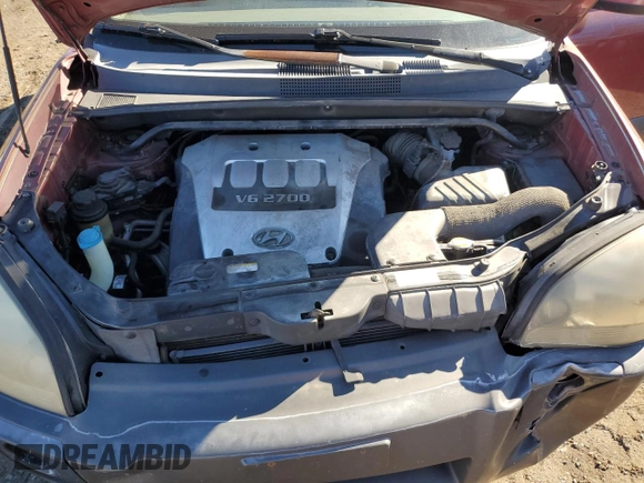 2005 Hyundai Tucson GLS with VIN KM8JN12D75U112964, listed as a Copart auction lot 75042354 with 77,827 mi miles and Salvage Title. Bid and sale history available at carsss.com. Image 12.