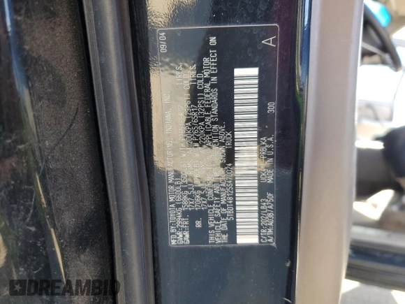 2005 Toyota Tundra Limited with VIN 5TBDT48125S470024, listed as a Copart auction lot 48203695 with 141,036 mi miles and Salvage title. Bid and sale history available at DreamBid. Image 14.