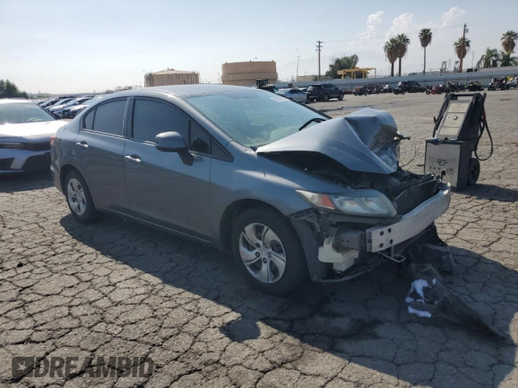 2013 Honda Civic LX z VIN 19XFB2F51DE275750, wystawiony jako Copart lot #59807025 z przebiegiem 134 691 mil mil oraz Szkoda całkowita • Salvage title. Historia ofert i sprzedaży dostępna na DreamBid. Obrazek 4.