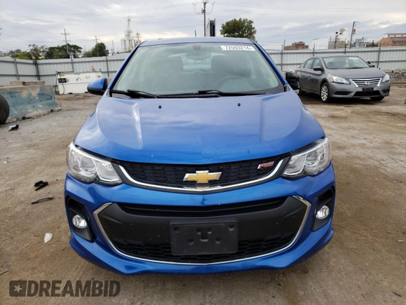 2017 Chevrolet Sonic LT with VIN 1G1JD6SH8H4166472, listed as a Copart auction lot 72593214 with 29,297 mi miles and Salvage Title. Bid and sale history available at carsss.com. Image 5.