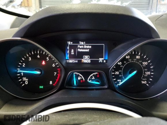 2017 Ford Escape SE with VIN 1FMCU9G98HUC02952, listed as a Copart auction lot 44396025 with 118,973 mi miles and Salvage Title. Bid and sale history available at carsss.com. Image 9.