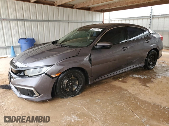 2020 Honda Civic LX with VIN 19XFC2F67LE212639, listed as a Copart auction lot 51865825 with 96,746 mi miles and Clean Title. Bid and sale history available at DreamBid. Image 1.