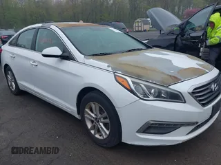 2015 Hyundai Sonata 2.4L SE with VIN 5NPE24AF6FH015561, listed as a IAAI auction lot 42156536 with 205,830 mi miles. Bid and sale history available at carsss.com. Image 1.