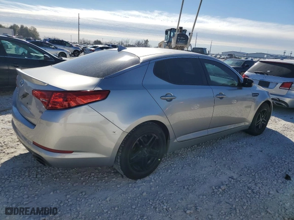 2011 Kia Optima LX with VIN KNAGM4A72B5184026, listed as a Copart auction lot 41398415 with 107,383 mi miles and Salvage Title. Bid and sale history available at carsss.com. Image 3.