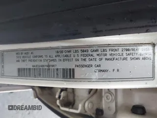 2000 Audi A6 z VIN WAUED24B6YN045067, wystawiony jako IAAI lot #41104622 z przebiegiem 182 126 mil mil oraz . Historia ofert i sprzedaży dostępna na DreamBid. Obrazek 9.