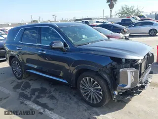 2024 Hyundai Palisade Calligraphy with VIN KM8R74GE4RU765662, listed as a IAAI auction lot 41609460 with 13,076 mi miles. Bid and sale history available at carsss.com. Image 14.