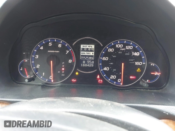 2006 Acura TSX with VIN JH4CL968X6C033437, listed as a IAAI auction lot 42160725 with 168,429 mi miles. Bid and sale history available at carsss.com. Image 7.