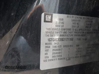 2016 GMC Canyon 4WD SLE z VIN 1GTG6CE35G1171168, wystawiony jako IAAI lot #42275447 z przebiegiem 171 581 mil mil oraz . Historia ofert i sprzedaży dostępna na DreamBid. Obrazek 9.