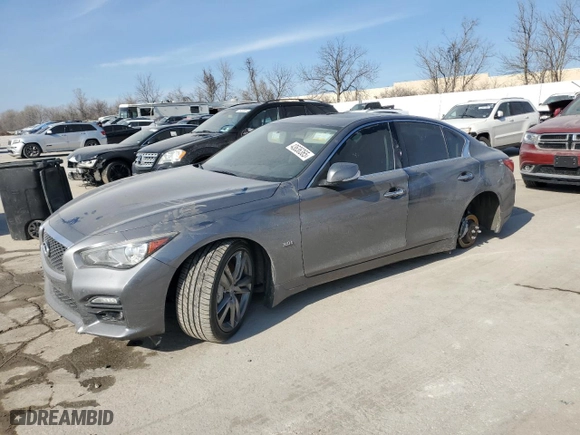 2016 Infiniti Q50 3.0t Premium with VIN JN1EV7AR1GM344455, listed as a Copart auction lot 43636365 with NaN miles and Salvage Title. Bid and sale history available at carsss.com. Image 1.