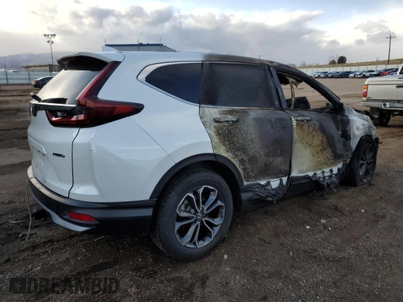 2021 Honda CR-V EX-L with VIN 2HKRW2H83MH608986, listed as a Copart auction lot 47816295 with 0 mi miles and Salvage Title. Bid and sale history available at carsss.com. Image 3.