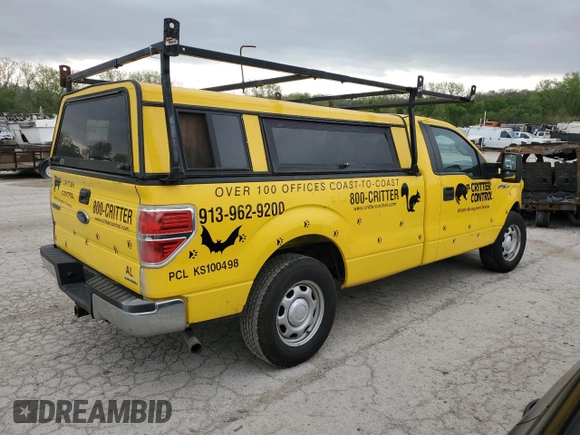 2014 Ford F-150 XL with VIN 1FTMF1CM9EKD28260, listed as a Copart auction lot 53621295 with 130,376 mi miles and Salvage Title. Bid and sale history available at carsss.com. Image 3.